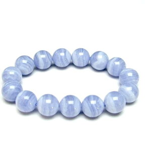 �u���[���[�X�A�Q�[�g �u���X���b�g 14mm �u���X blue lace agate bracelet ���m�E �����Y ���f�B�[�X ��_�� [��������] 111-12705