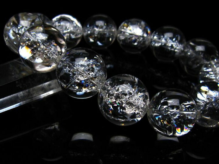楽天市場】アイリスクォーツ 水晶 ブレスレット 18mm 虹入り 数珠 