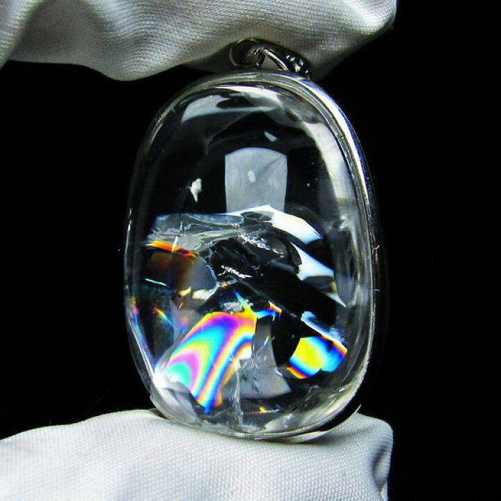 楽天市場】アイリスクォーツ 水晶 ペンダント 虹入り pendant 石英 