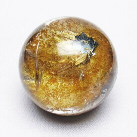 タイチンルチル 丸玉 スフィア 43mm rutile quartz ルチルクォーツ 原石 置物 メンズ レディース 一点物 送料無料 141-4362