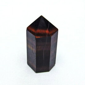 レッドタイガーアイ 六角柱 ポイント 虎目石 置物 原石 tigers eye インテリア メンズ レディース 一点物 142-5594