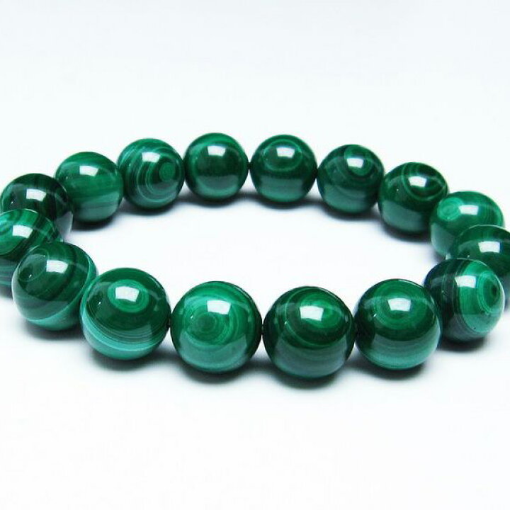 楽天市場】マラカイト ブレスレット 14mm 孔雀石 malachite ブレス 