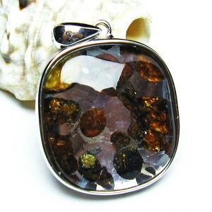 �p���T�C�g 覐� �y���_���g �I���r�� �ΓS覐� �y���_���g�g�b�v Pallasite Meteorite pendant ���e�I���C�g �p���[�X�g�[�� �V�R�� ��_�� [��������] 112-9018
