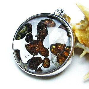 �p���T�C�g 覐� �y���_���g �I���r�� �ΓS覐� �y���_���g�g�b�v pallasite meteorite pendant ���e�I���C�g �p���[�X�g�[�� �V�R�� ��_�� �������� 112-9112
