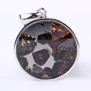 �p���T�C�g 覐� �y���_���g Pallasite Meteorite �I���r�� ���e�I���C�g �ΓS覐� pendant �y���_���g�g�b�v �p���[�X�g�[�� �V�R�� ��_�� [��������] 112-9153