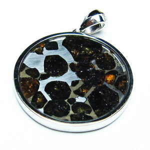 �p���T�C�g覐� �y���_���g �ΓS覐� pendant �y���_���g�g�b�v Pallasite Meteorite ���e�I���C�g �I���r�� �p���[�X�g�[�� �V�R�� ��_�� [��������] 112-9180