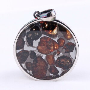 �p���T�C�g覐� �y���_���g �I���r�� �ΓS覐� �y���_���g�g�b�v Pallasite Meteorite pendant ���e�I���C�g �p���[�X�g�[�� �V�R�� ��_�� [��������] 112-9186