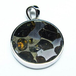 �p���T�C�g覐� �y���_���g Pallasite Meteorite �I���r�� ���e�I���C�g �ΓS覐� pendant �y���_���g�g�b�v �p���[�X�g�[�� �V�R�� ��_�� [��������] 112-9243