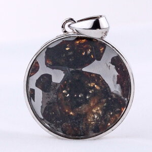�p���T�C�g覐� �y���_���g �ΓS覐� pendant �y���_���g�g�b�v Pallasite Meteorite ���e�I���C�g �I���r�� �p���[�X�g�[�� �V�R�� ��_�� [��������] 112-9246