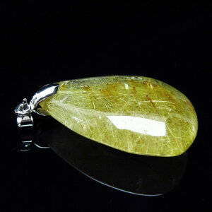 v`i`NH[c y_g rutilated quartz j萅 y_ggbv pendant  Y fB[X _ [։ [M 1/20] 112-10984