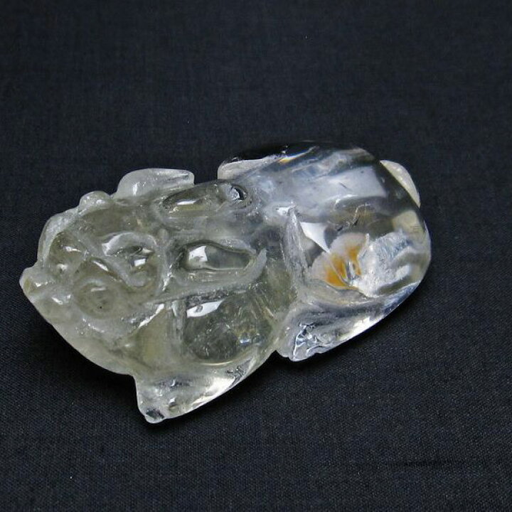 楽天市場】水晶 置物 ヒキュウ 貔貅 ひきゅう 手彫り 彫刻品 原石 一点 