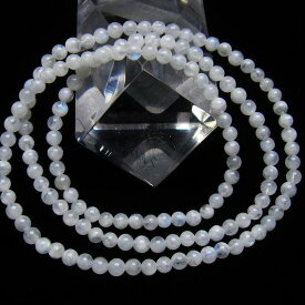 ムーンストーン ブレスレット ネックレス 兼用 3重 3連 necklace フェルドスパー ブレス 月長石 moon stone bracelet 6月の誕生石 一点物 メール便可 [M便 1/5] 111-34815