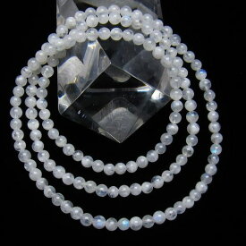 ムーンストーン ブレスレット ネックレス 兼用 3重 3連 moon stone 月長石 一点物 メール便可 [M便 1/5] 111-34862