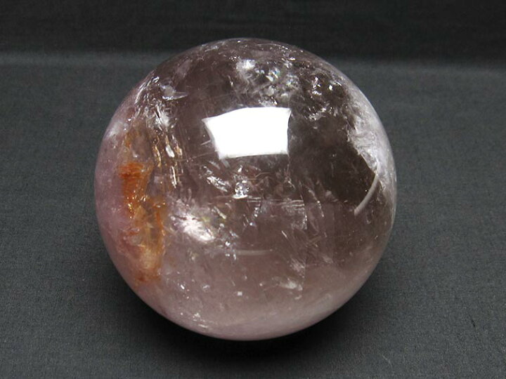 楽天市場】1.1Kg アメジスト 丸玉 虹入り 93mm 台座付属 紫水晶 原石 