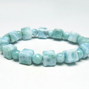 _}\ PT5{^ }[ uXbg 7mm u[yNgCg \[_]D larimar }[ pectolite yNgCg bracelet _  111-34391
