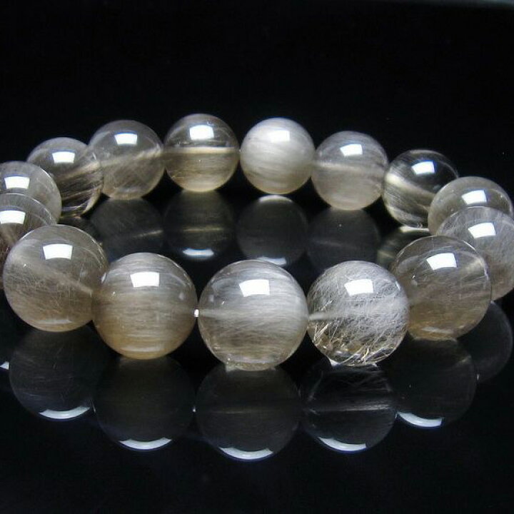 楽天市場】プラチナルチルクォーツ ブレスレット 15mm キャッツアイ 