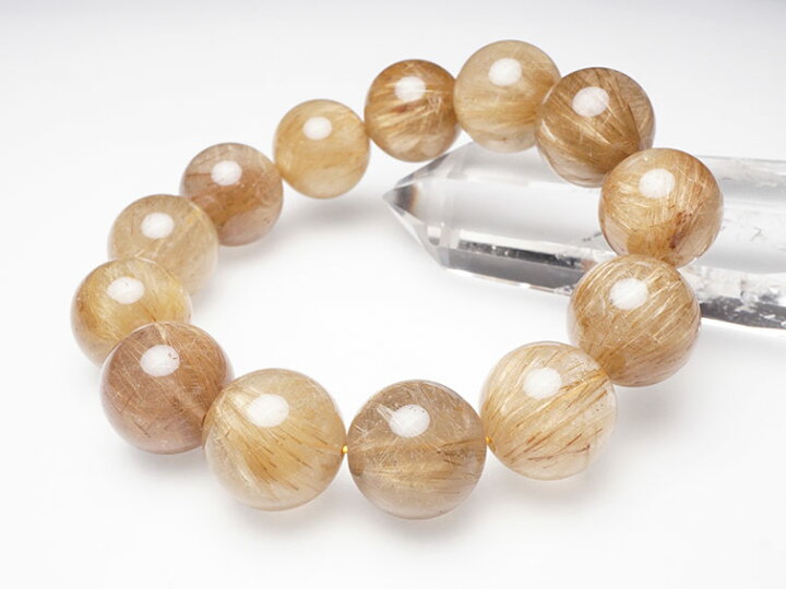 楽天市場】ルチルクォーツ ブレスレット 17mm 放射ルチル bracelet 