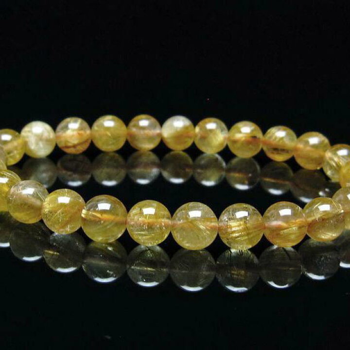 楽天市場】タイチンルチルクォーツ ブレスレット 7mm ルチルクォーツ  