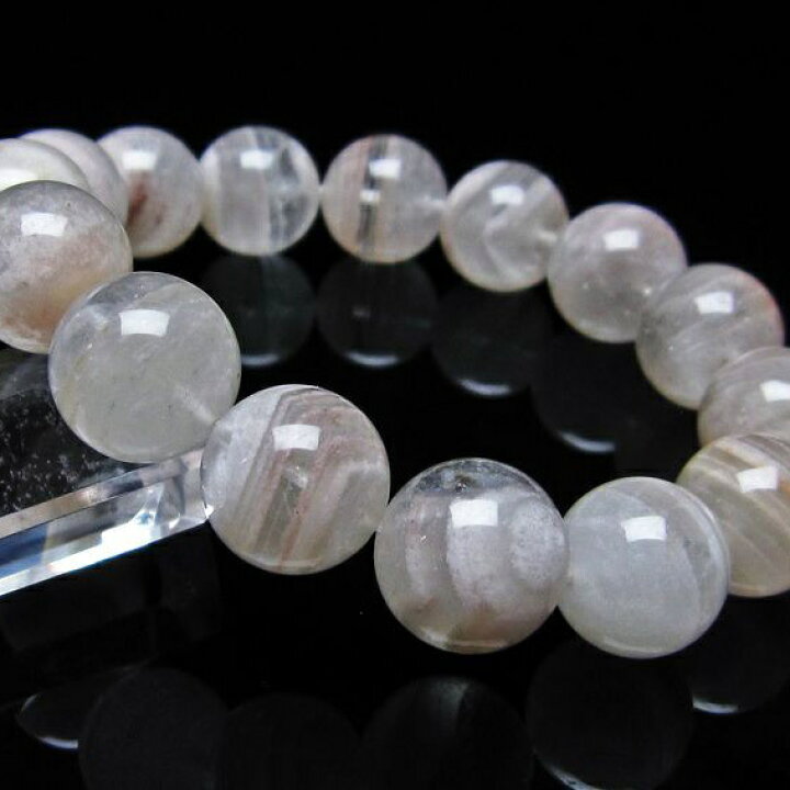 楽天市場】ファントムクォーツ ブレスレット 14mm ホワイトファントム  