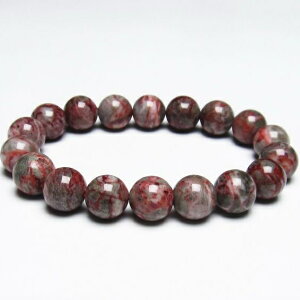 \お買い物マラソンPT5倍!/ シナバーインクォーツ ブレスレット 12mm シナバークォーツ ブレス 一点物 送料無料 111-19963