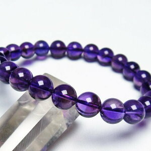 _16܂Ń|Cg2{^ AWXg uXbg 8mm AVXg uX amethyst bracelet _ [։ [M 1/10] 111-21639