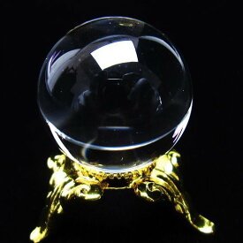 水晶 丸玉 ブラジル産 20mm 台座付属 クリスタル crystal 水晶玉 球体 玉 置物 高透明 浄化用水晶 インテリア すいしょう 一点物 送料無料 141-6399