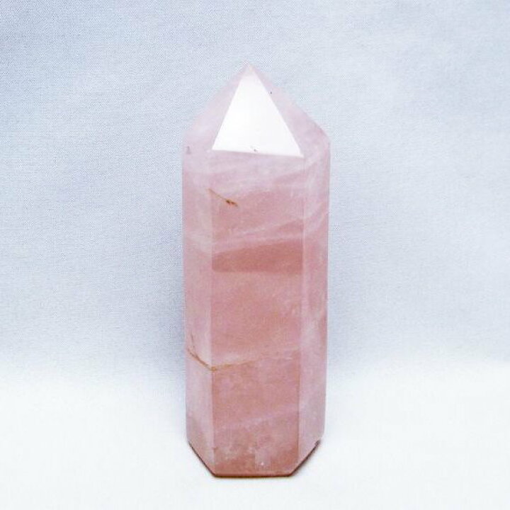 楽天市場】ローズクォーツ ポイント ばら石英 六角柱 roze quartz 一点 