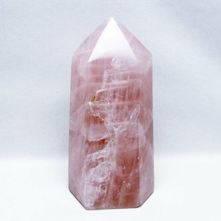 楽天市場】ローズクォーツ ポイント ばら石英 六角柱 roze quartz 一点 