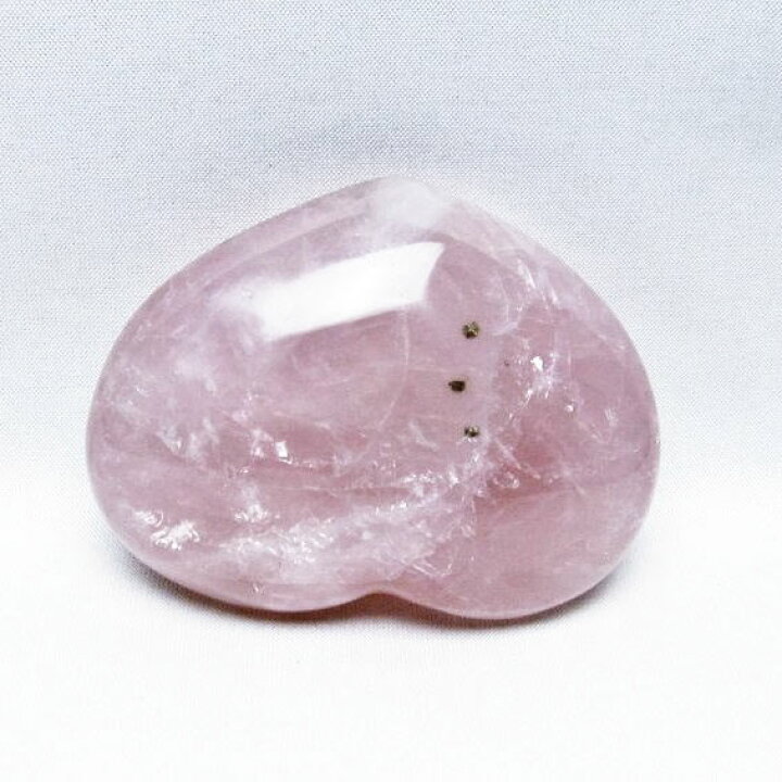 楽天市場】ローズクォーツ ハート 置物 rose quartz ばら石英 パーム 