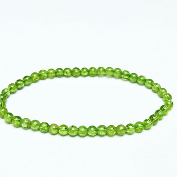 楽天市場】ペリドット ブレスレット 4mm カンラン石 ブレス peridot 