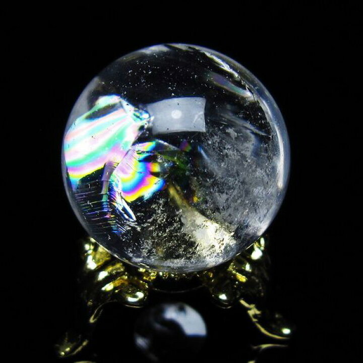 楽天市場】アイリスクォーツ 水晶 丸玉 虹入り 26mm 水晶玉 球 置物 