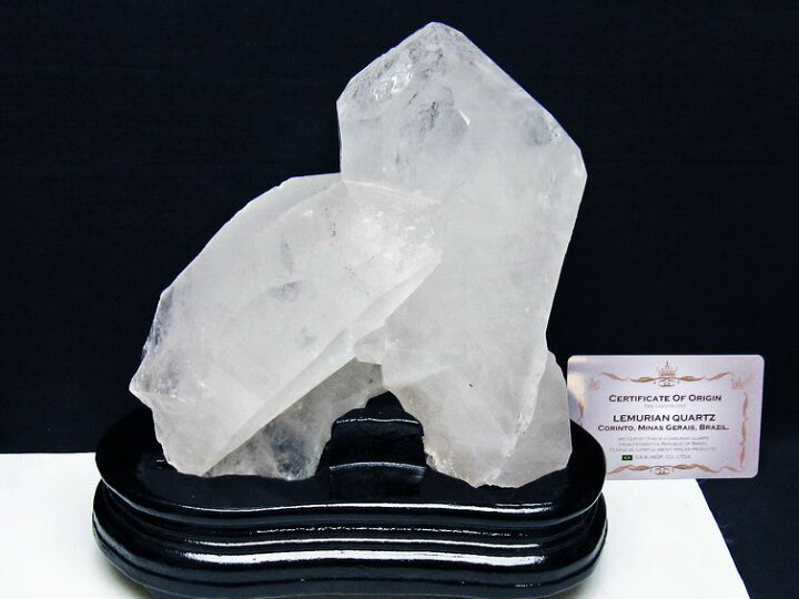 楽天市場】1.6Kg 水晶 クラスター 原石 台座付属 ブラジル ミナス 
