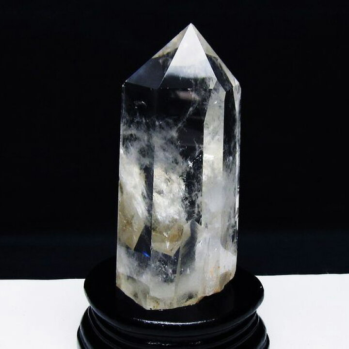 楽天市場】水晶 六角柱 水晶 ポイント 台座付属 一点物 送料無料 152 