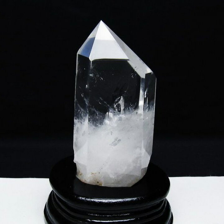 楽天市場】水晶 六角柱 水晶 ポイント 台座付属 一点物 送料無料 152 