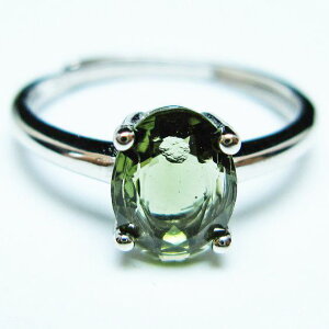 _oCg O _oCg w t[TCY moldavite ring VRKX _E Y fB[X _ 14  199-469