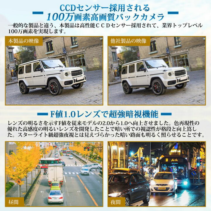 楽天市場】バックカメラ AHD 穴開け必要なく 水平180度 垂直140度 超広角 100万画素 CCDセンサー採用 ナンバープレート取付 暗視機能 IP69K防水防塵 正像/鏡像切替可能 ガイドライ表示/非表示切替可能 12V/24V対応 角度調整可能 取付簡単 超小型 1年保証 : TOSJAPAN 楽天市場】バックカメラ AHD 穴開け必要なく 水平180度 垂直140度 超広角 100万画素 CCDセンサー採用 ナンバープレート取付 暗視機能 IP69K防水防塵 正像/鏡像切替可能 ガイドライ表示/非表示切替可能 12V/24V対応 角度調整可能 取付簡単 超小型 1年保証 : TOSJAPAN