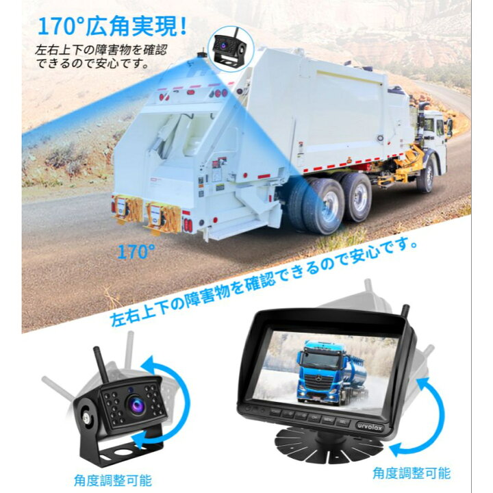 楽天市場】バックモニター バックカメラ モニター セット ワイヤレス 7 