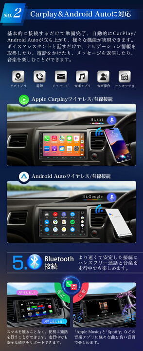楽天市場】ディスプレイオーディオ 7インチ Android10 ワイヤレス 2+ 