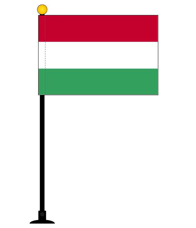 インテリアに最適 上品 ポール 吸盤付きフラッグ 全商品オープニング価格 ハンガリー 国旗 ミニフラッグ 日本製 世界の国旗シリーズ テトロンスエード製 旗サイズ10.5×15.7cm ポール27cm 吸盤のセット