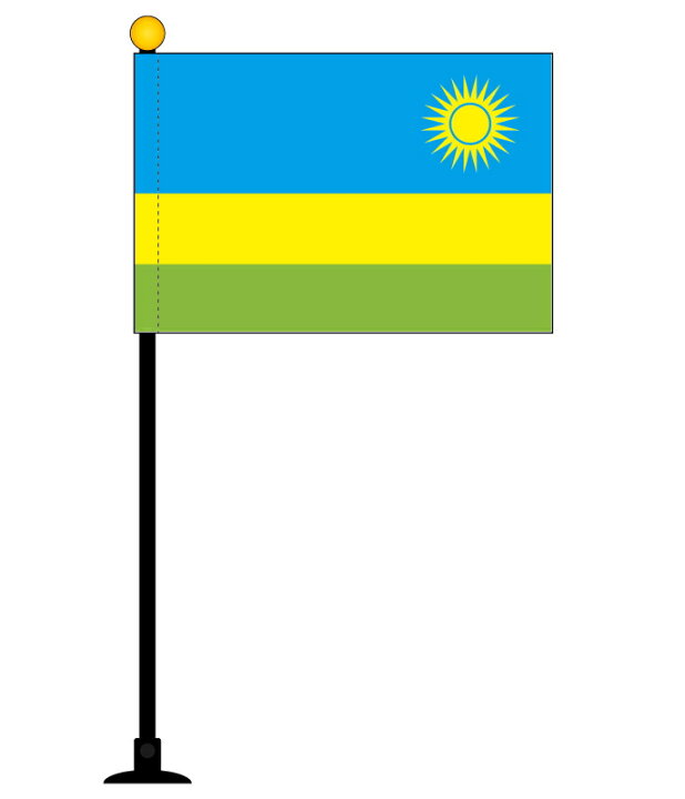 楽天市場 ルワンダ 国旗 ミニフラッグ 旗サイズ10 5 15 7cm テトロンスエード製 ポール27cm 吸盤のセット 日本製 世界の国旗シリーズ トスパ世界の国旗販売ショップ