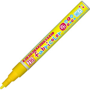 布用カラーマーカー 色:黄色 Fabricolor不透明タイプ(水性顔料インク)呉竹