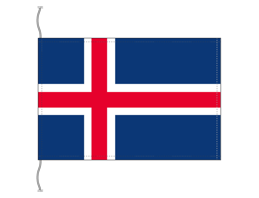 楽天市場】TOSPA アイスランド 国旗 卓上旗 旗サイズ16×24cm テトロン