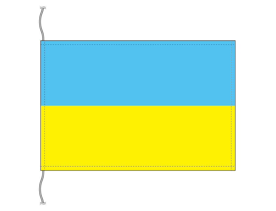 ウクライナ 国旗 卓上旗 旗サイズ16×24cm テトロントロマット製 日本製 世界の国旗シリーズ | トスパ世界の国旗販売ショップ