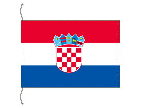 クロアチア 国旗 卓上旗[旗サイズ：16×24cm アクリル生地]