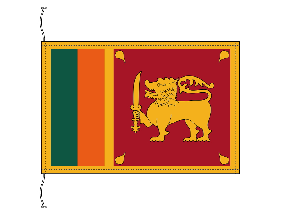 スリランカ 国旗 卓上旗 旗サイズ16×24cm テトロントロマット製 日本製 世界の国旗シリーズ | トスパ世界の国旗販売ショップ