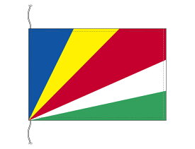 TOSPA セーシェル 国旗 卓上旗 旗サイズ16×24cm テトロントロマット製 日本製 世界の国旗シリーズ