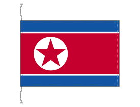 TOSPA 朝鮮民主主義人民共和国 北朝鮮 国旗 卓上旗 旗サイズ16×24cm テトロントロマット製 日本製 世界の国旗シリーズ