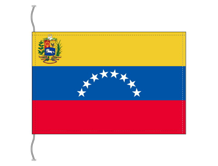 楽天市場 ベネズエラ 国旗 紋章入り 卓上旗 旗サイズ16 24cm テトロントロマット製 日本製 世界の国旗シリーズ トスパ世界の国旗販売ショップ