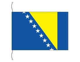 TOSPA ボスニア ヘルツェゴビナ 国旗 卓上旗 旗サイズ16×24cm テトロントロマット製 日本製 世界の国旗シリーズ