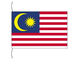 TOSPA マレーシア 国旗 卓上旗 旗サイズ16×24cm テトロントロマット製 日本製 世界の国旗シリーズ